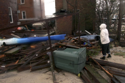 Sandy rompió un dique en Nueva Jersey