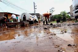 Panorama desolador en la capital después de las lluvias