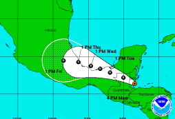 Se forma una depresión tropical que amenaza la costa de Belice