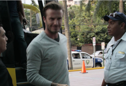 David Beckham causa expectación a su llegada a Honduras