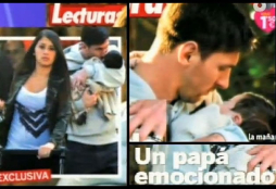 La primera foto de Messi con su hijo Thiago