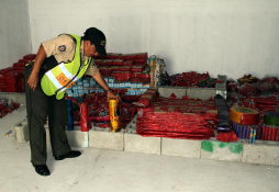 Más de medio millón decomisan en pólvora en San Pedro Sula