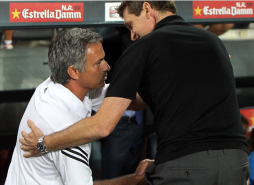 Reencuentro en paz entre Vilanova y Mourinho