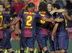 Barcelona arranca a toda máquina en la Liga con Messi goleador