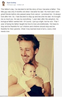 Publican falso mensaje de Ryan Gosling