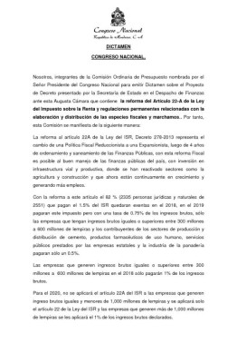 Decreto de reforma al impuesto del 1.5%