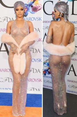 La cantante Rihanna mostró al mundo que tiene un cuerpo espectacular, no dejó nada a la imaginación.