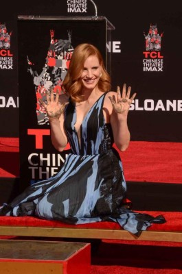 Jessica Chastain deja su huella en Hollywood
