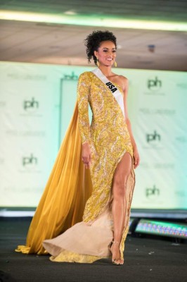 Kára McCullough, Miss USA 2017 competes on stage in her evening gown during the MISS UNIVERSE® Preliminary Competition at Planet Hollywood Resort & Casino in Las Vegas on November 20, 2017. The contestants have spent the last week touring, filming, rehearsing and preparing to compete for the Miss Universe crown in Las Vegas, NV. Tune in to the FOX telecast at 7:00 PM ET live/PT tape-delayed on Sunday, November 26, live from the AXIS at Planet Hollywood Resort & Casino in Las Vegas to see who will become the next Miss Universe. HO/The Miss Universe Organization