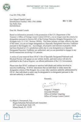 Ofac saca a José Handal de la Lista Kingpin