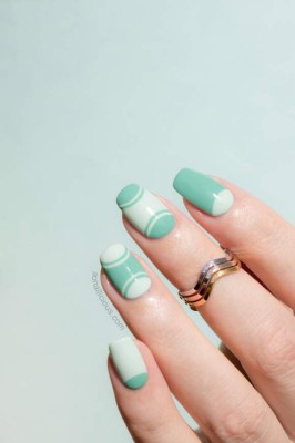 Manicure francés pero al cuadrado