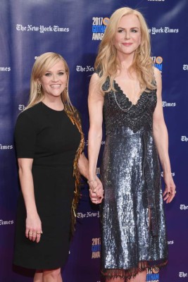 NEW YORK, NY - NOVEMBER 27: Actor Reese Witherspoon and Nicole Kidman attend IFP's 27th Annual Gotham Independent Film Awards on November 27, 2017 in New York City. Dimitrios Kambouris/Getty Images for IFP/AFP