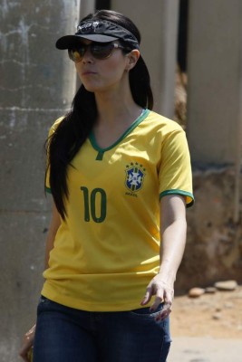 Las bellezas que adornaron el Honduras contra Nigeria.