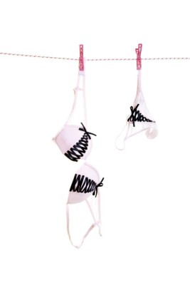 Bra and Panties hanging on Clothesline