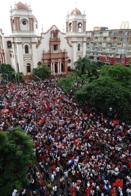 Marchas masivas de la Alianza en San Pedro Sula y Tegucigalpa