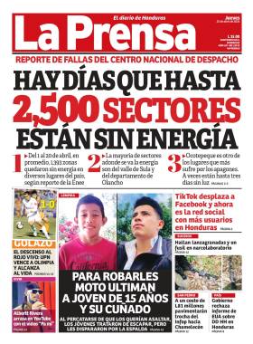 Hay días que hasta 2,500 sectores están sin energía