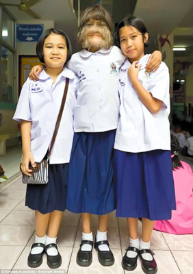 Tailandesa, la niña más peluda del mundo