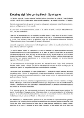 Fallo en caso de Kevin Solórzano