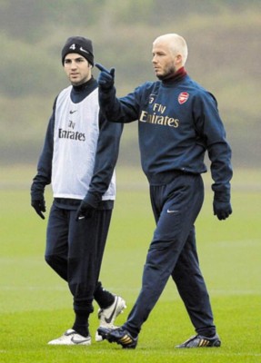 Beckham entrena con Arsenal