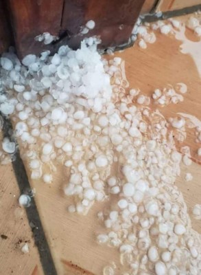 Vuelve a llover granizo en el departamento de Intibucá