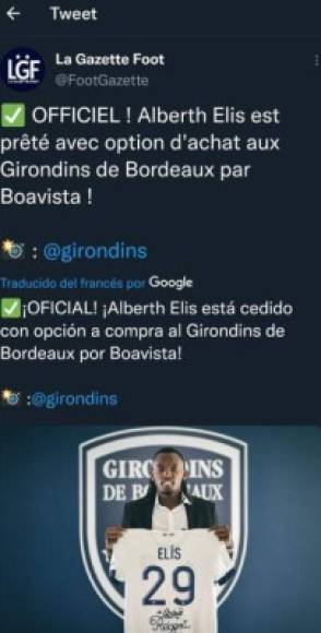 La operación para la llegada de Elis a Francia se debe también a que el empresario hispano-luxemburgués Gerard López es el accionista mayoritario (51%) del Boavista y hace un mes compró el Girondins de Burdeos.