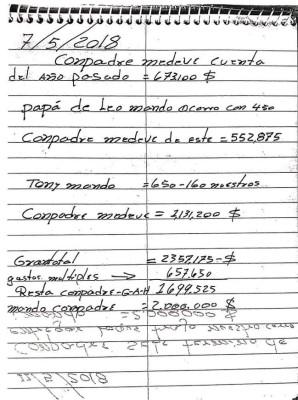 $!Una de las narcolibretas decomisada a Magdaleno Meza.