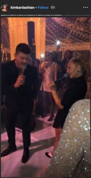 Robin Thicke y Sia también estuvieron en la fiesta y cantaron el 'Feliz cumpleaños' a la agasajada.