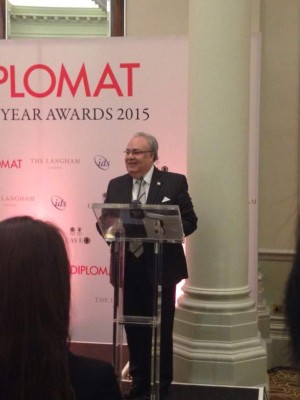 Iván Romero, 'El Diplomático del Año 2015”