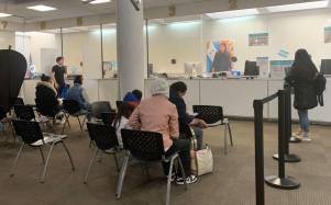 Vista de las oficinas del consulado de Honduras en Nueva York.