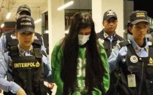 Maryuri Carolina Ordóñez llevó extraditada al aeropuerto de Palmerola.