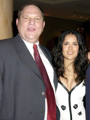 Harvey Weinstein, Salma Hayek, Kelly Bensimon and Gilles Bensimon, Publication Director Elle (Photo by J. Vespa/WireImage)