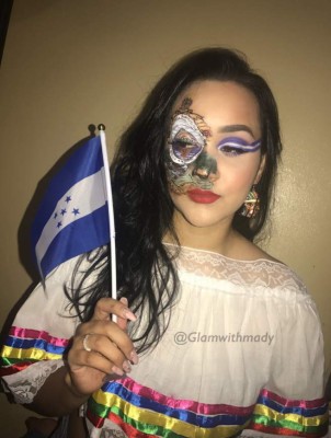 Madeleine, la hondureña que deslumbra con su creativo maquillaje en EEUU