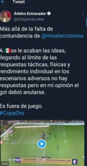 Marco Antonio Rodríguez, mejor conocido como 'Chiquidrácula', ha causado revuelo al señalar que Saíd debió de invalidar el gol de EUA que le dio el título a los norteamericanos-