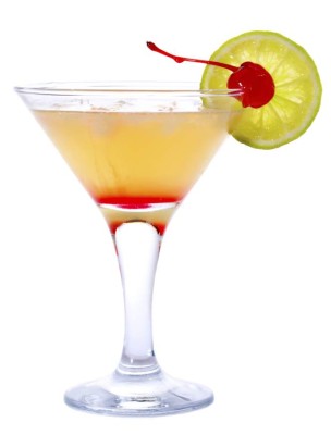 Classic Daiquiri Cocktail isolated on white background