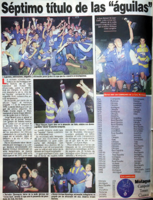 El recordado título del huracán Mitch