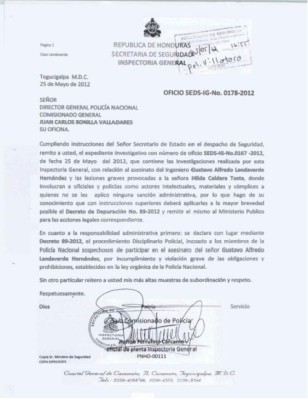 Informe publica nombres en los crímenes atribuidos a la Policía