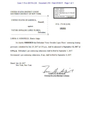 Policía Víctor López será sentenciado el 12 de septiembre en Nueva York