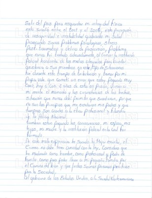 A 12 años sentencian al expolicía Carlos Zavala