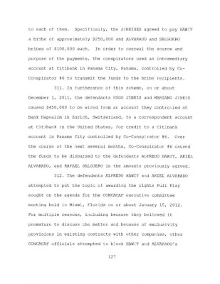 En jet privado llevaron a Hawit a negociar los sobornos: EUA