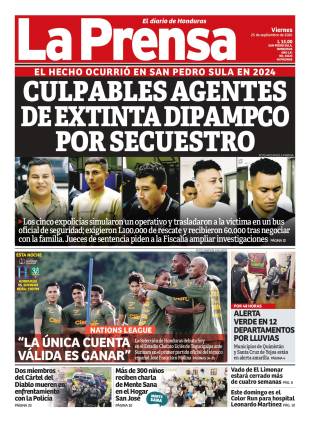 Portada de la edición impresa de DIARIO LA PRENSA de este viernes 25 de septiembre de 2026.