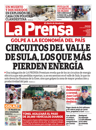 Circuitos del valle de Sula, los que más pierden energía