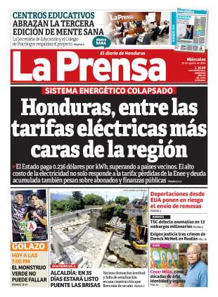 Honduras, entre las tarifas eléctricas más caras de la región