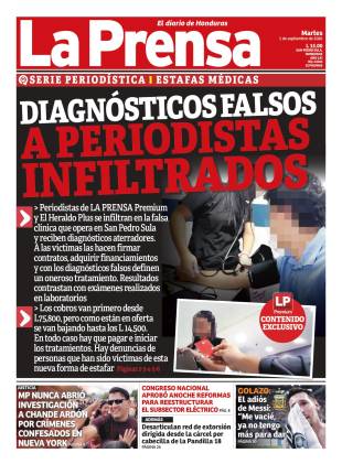 DIAGNÓSTICOS FALSOS A PERIODISTAS INFILTRADOS