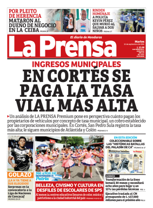 En Cortés se paga la tasa vial más alta