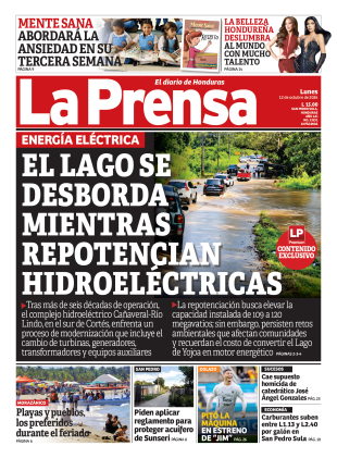 Portada de la edición impresa de DIARIO LA PRENSA de este lunes 12 de octubre de 2026.