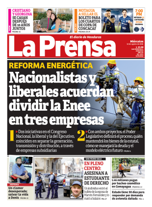 Nacionalistas y liberales acuerdan dividir la Enee en tres empresas