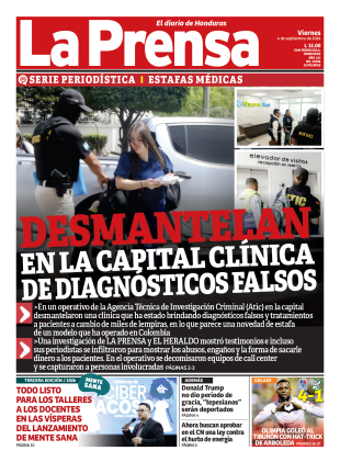 Desmantelan en la capital clínica de diagnósticos falsos