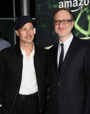 HOLLYWOOD, CA - APRIL 05: Executive producer Brad Pitt (L) and writer/producer/director James Gray attend the premiere of Amazon Studios' 'The Lost City Of Z' at ArcLight Hollywood on April 5, 2017 in Hollywood, California. Rich Fury/Getty Images/AFP== FOR NEWSPAPERS, INTERNET, TELCOS & TELEVISION USE ONLY ==