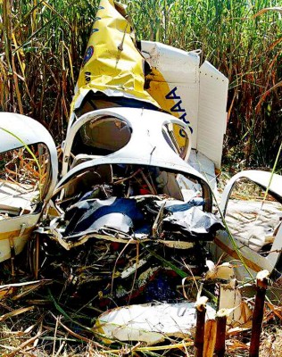 Hondureño muere al estrellarse avioneta