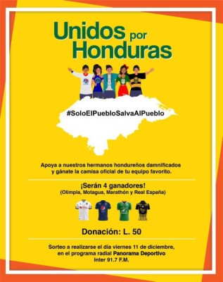 Aficionados de los cuatro clubes grandes de Honduras se unen para ayudar a damnificados